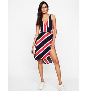 Express Striped Wrap Dress